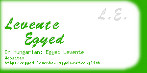 levente egyed business card